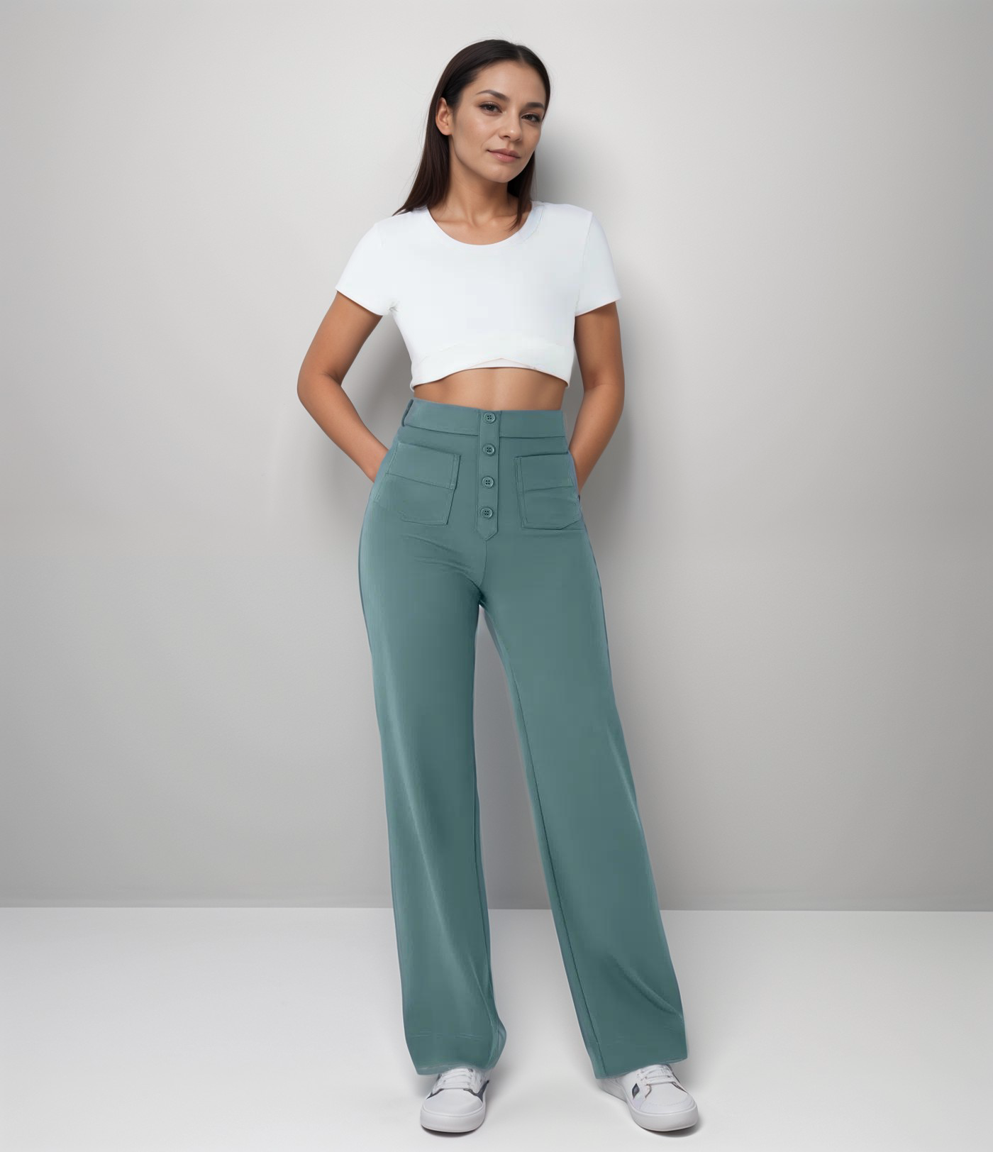 Nova | Hoge Taille Stretchbroek | 1+1 GRATIS