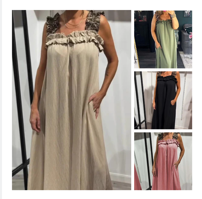 Feza - Casual mouwloze jurk met zakken