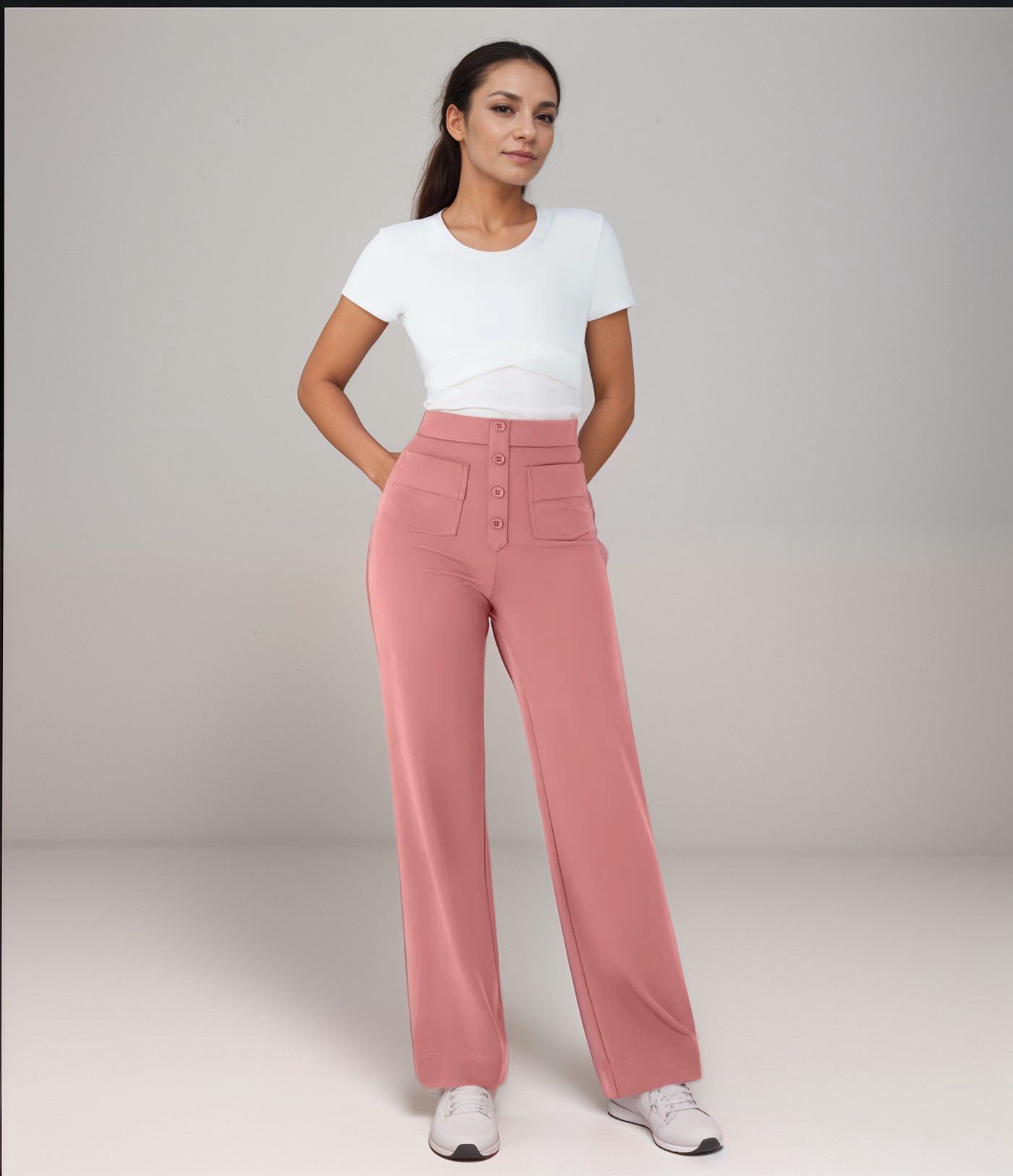 Nova | Hoge Taille Stretchbroek | 1+1 GRATIS