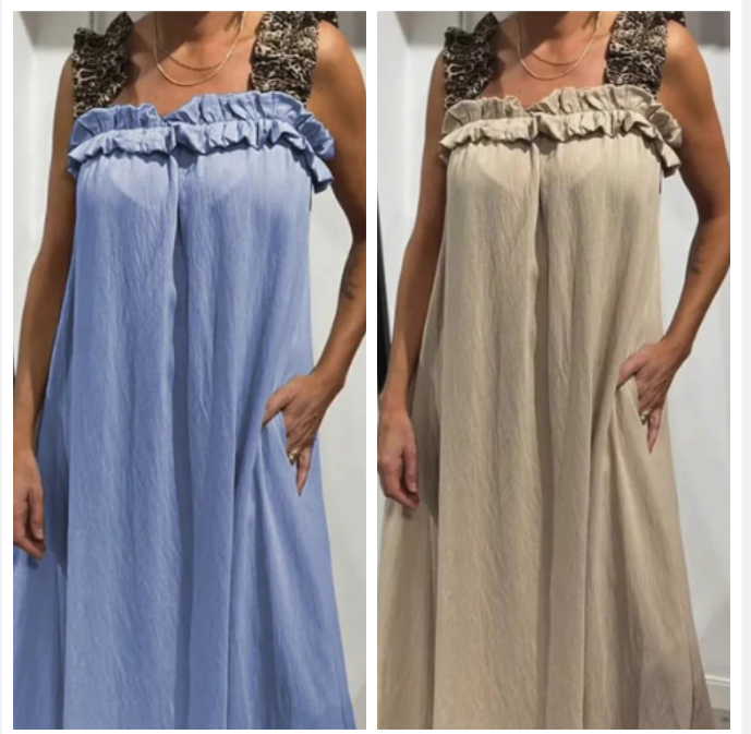 Feza - Casual mouwloze jurk met zakken
