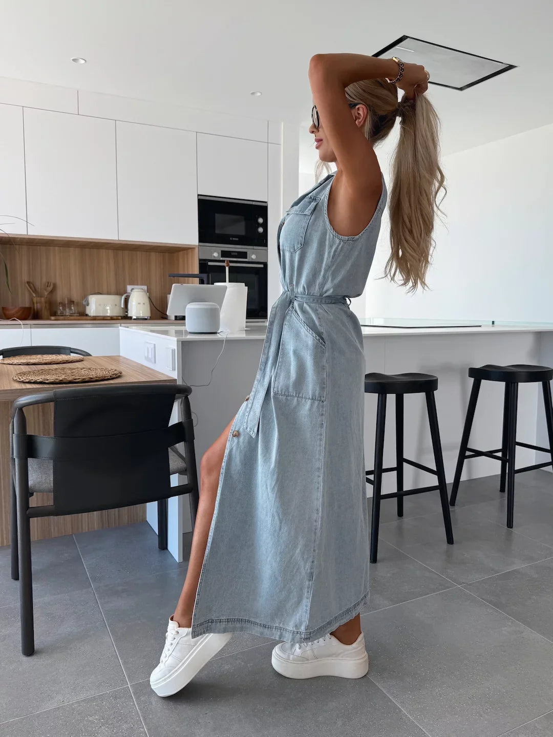 Dina | Maxi Denim Jurk