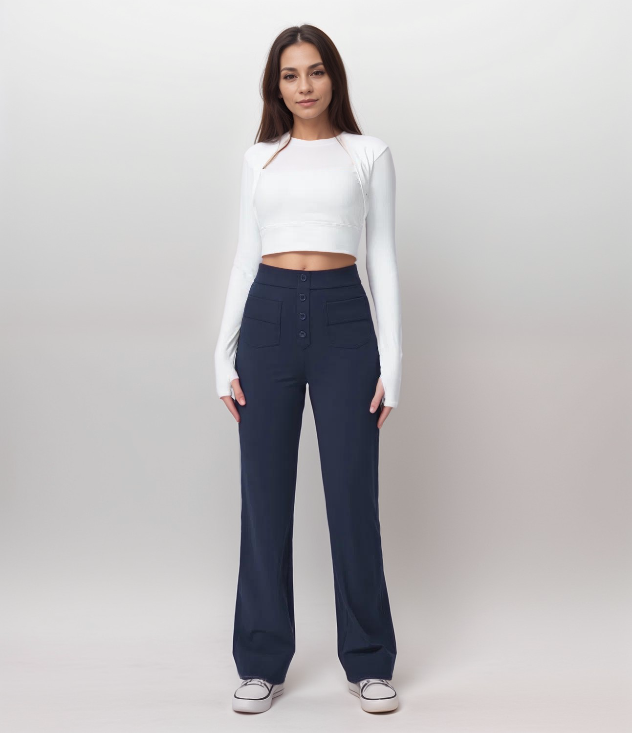 Nova | Hoge Taille Stretchbroek | 1+1 GRATIS