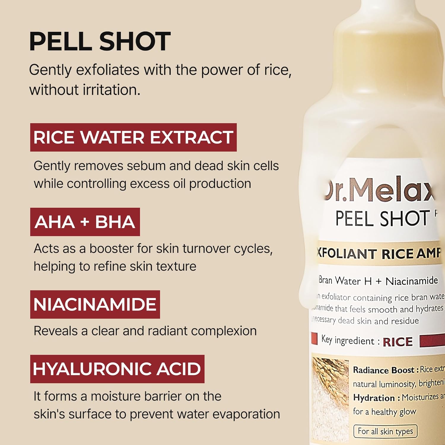 Radiant Glow - Rijst Peeling Serum