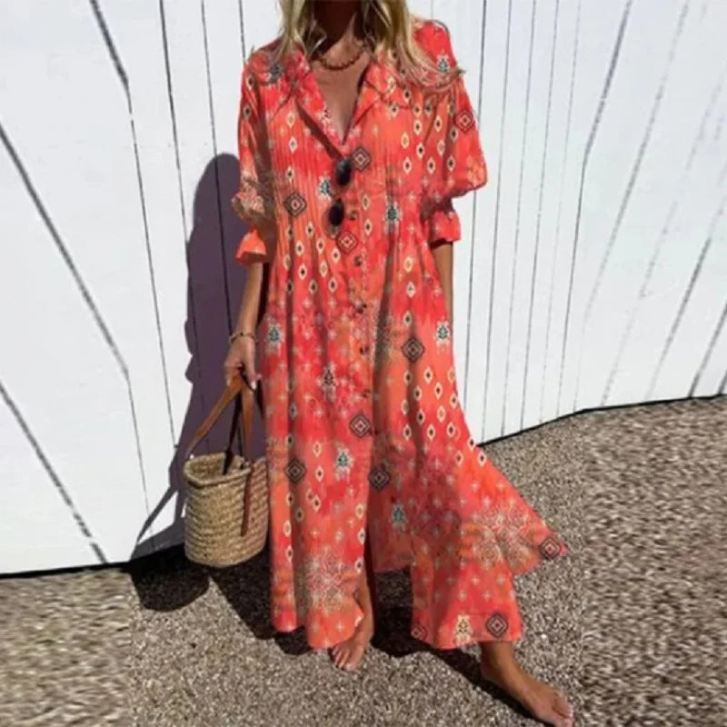 Ellen | Boho Jurk Met Print