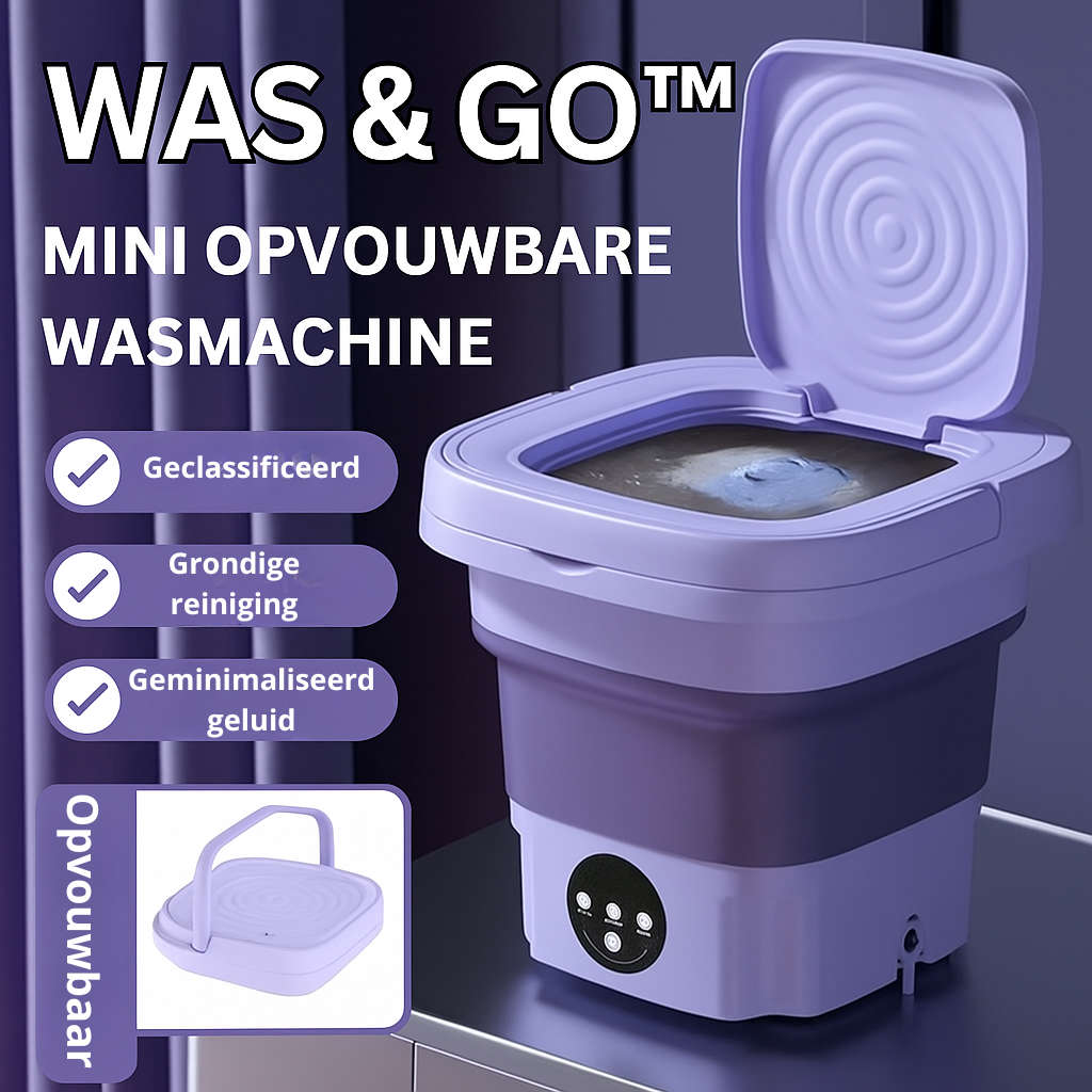 WAS & GO – Draagbare Wasmachine voor Onderweg