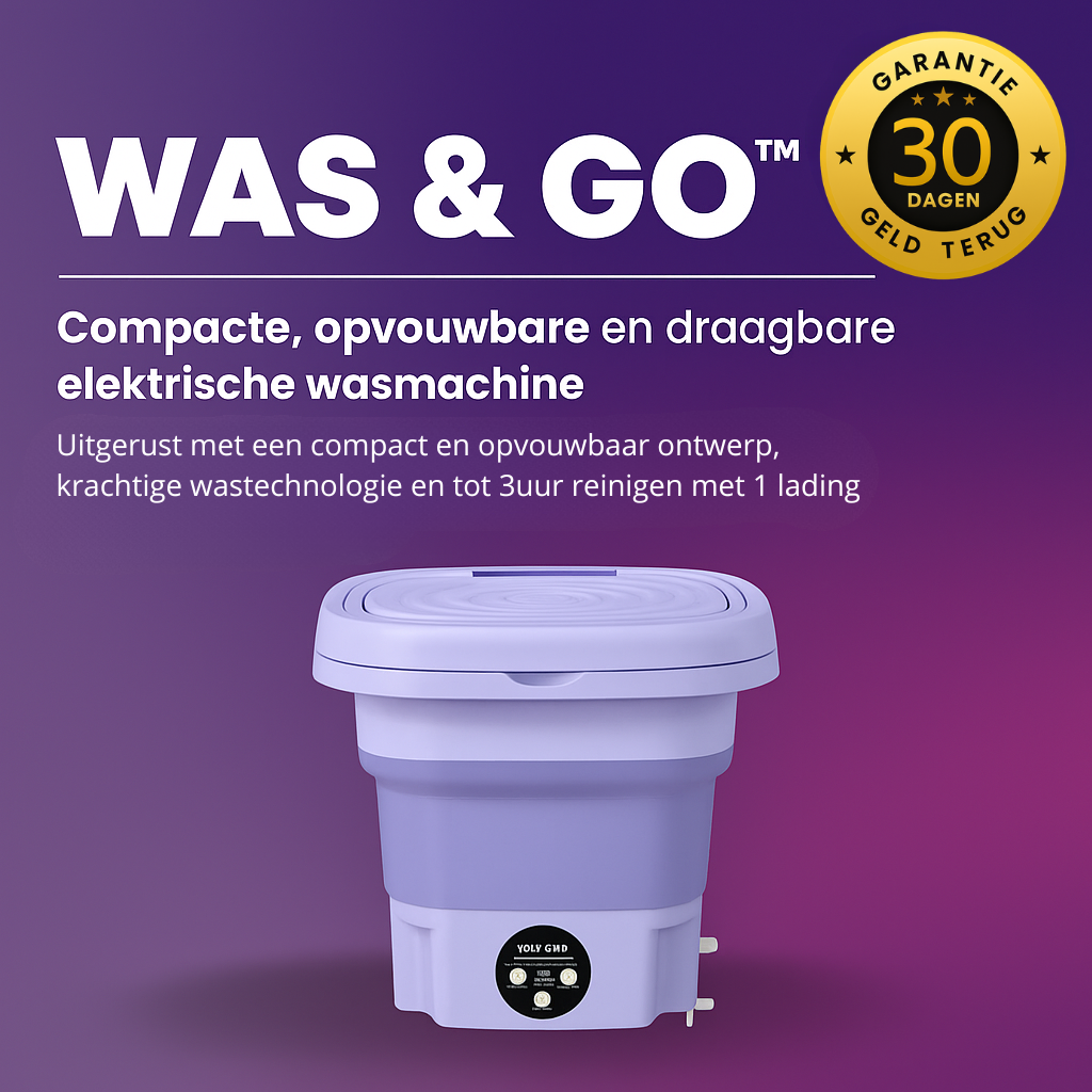 WAS & GO – Draagbare Wasmachine voor Onderweg