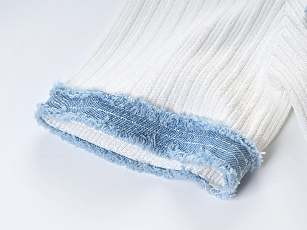 Parisian | Knitted Zomerjurk Met Jeans Details