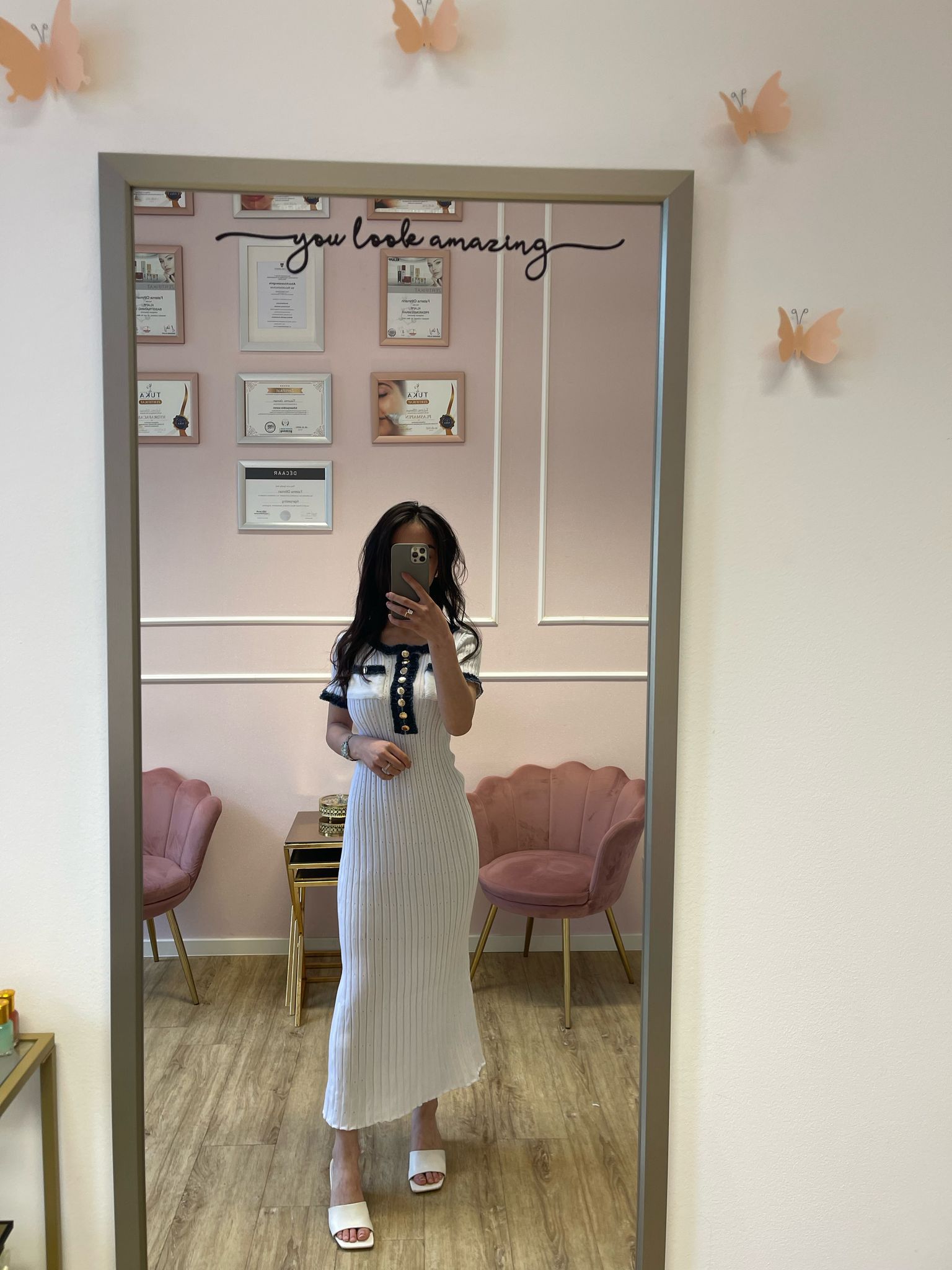 Parisian | Knitted Zomerjurk Met Jeans Details