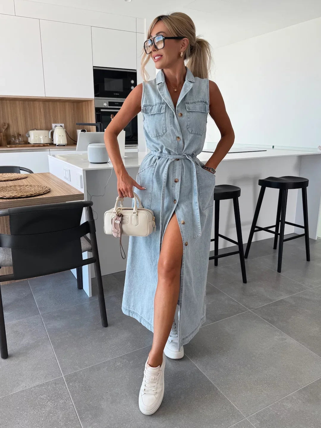 Dina | Maxi Denim Jurk