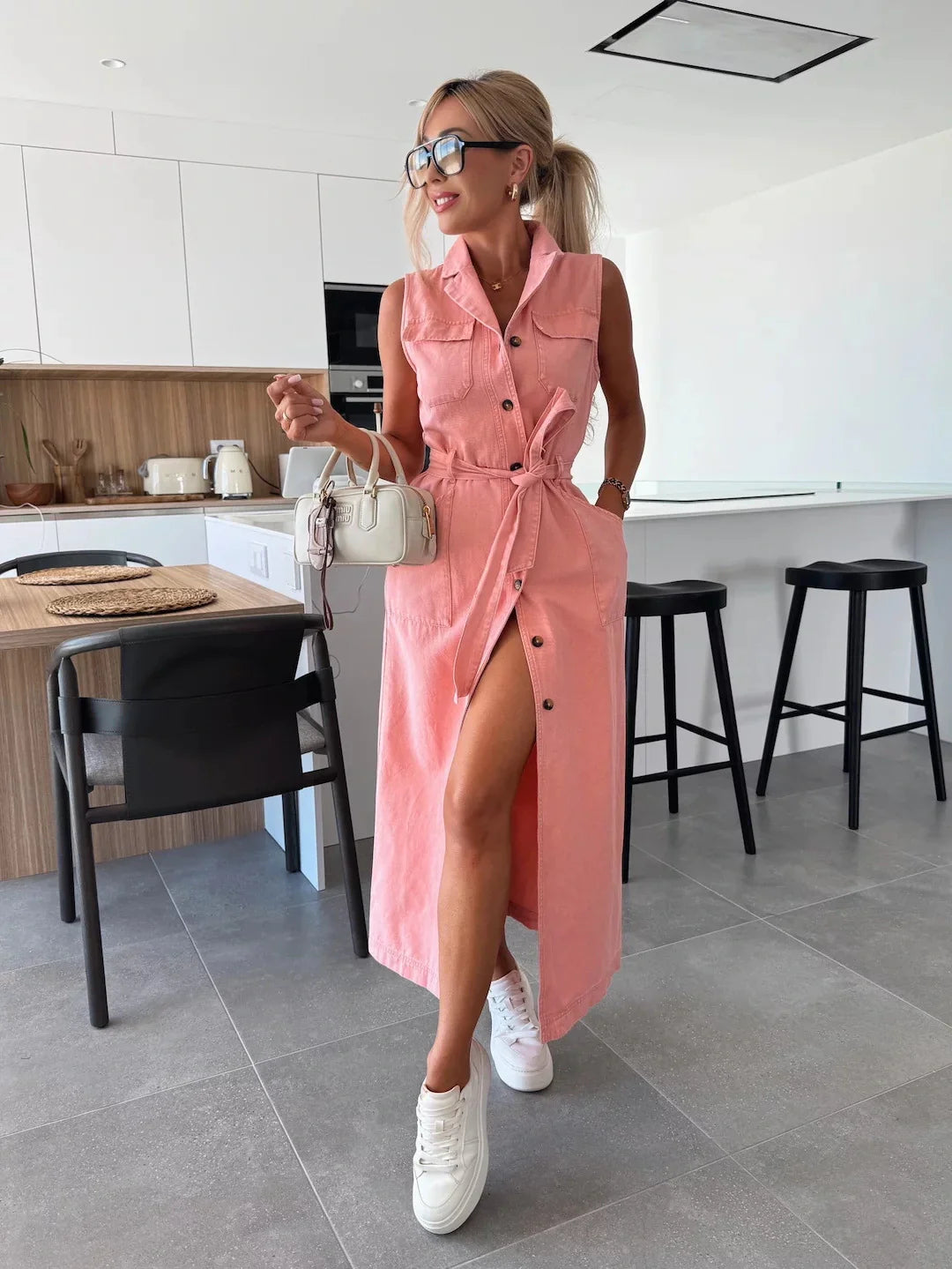 Dina | Maxi Denim Jurk