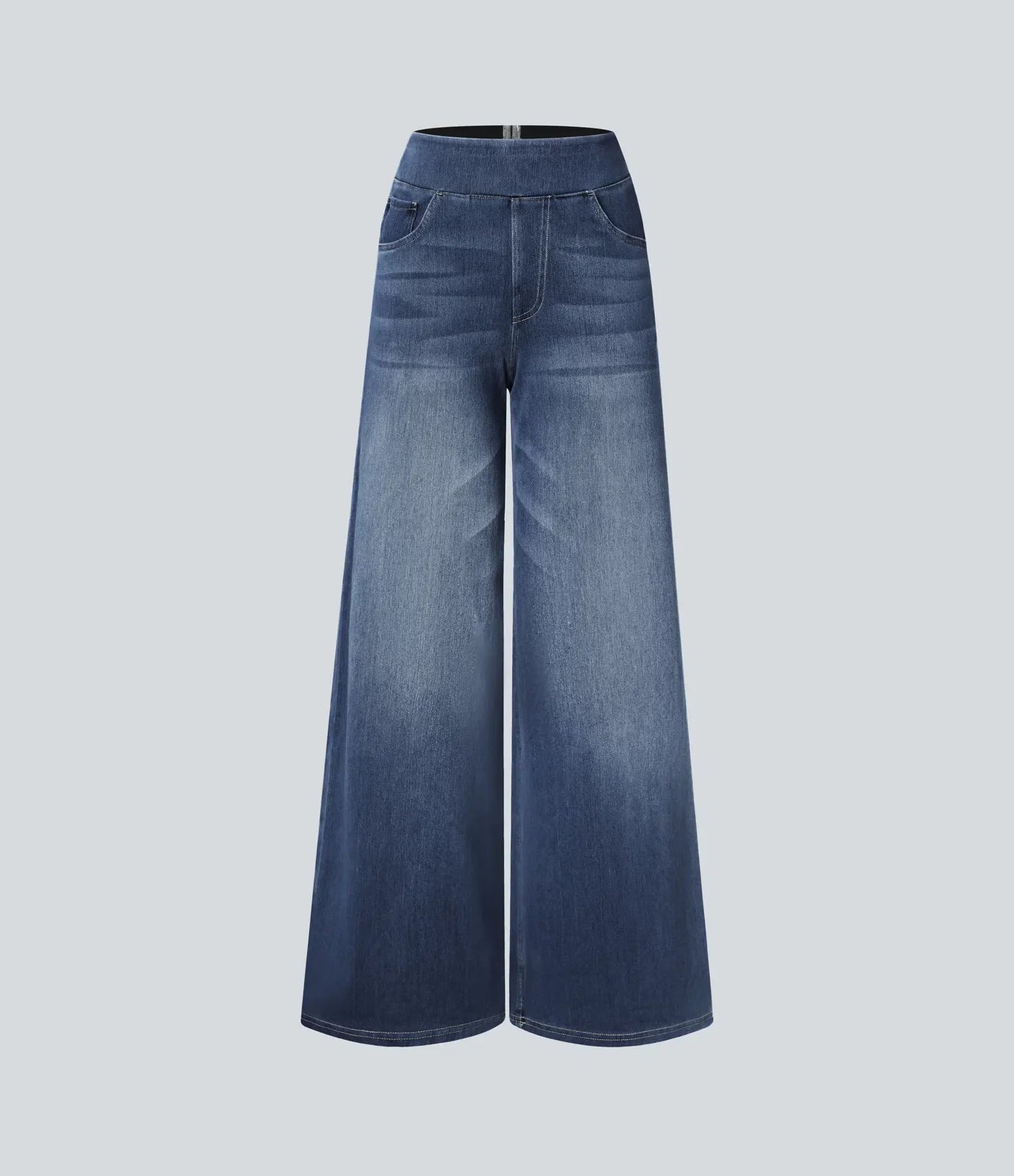 Kim | Elastische broek met hoge taille