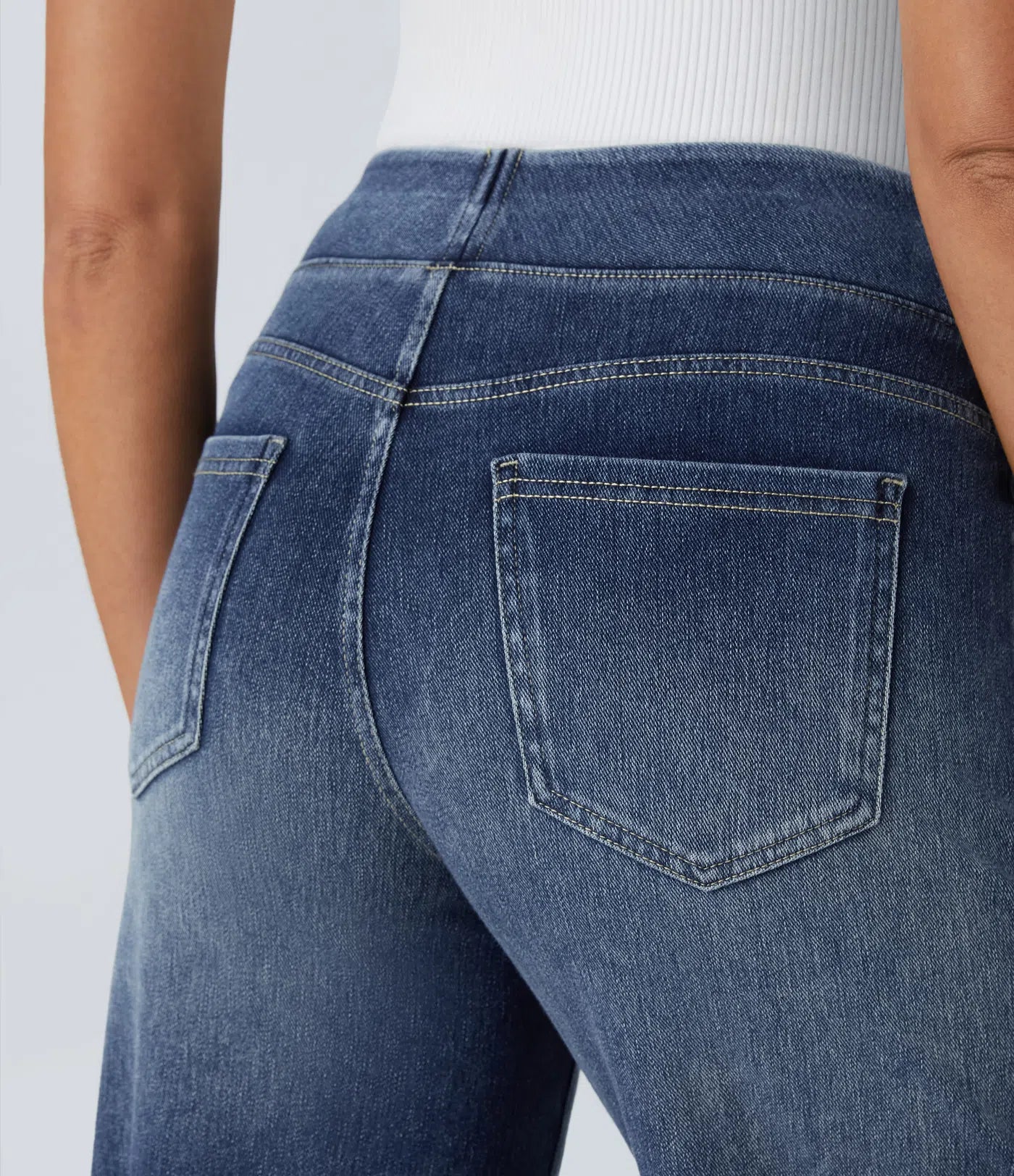 Kim | Elastische broek met hoge taille