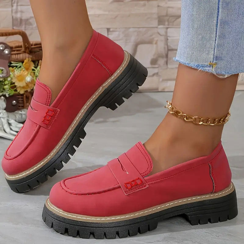 Femke | Comfortabele chunky platform loafers voor dames