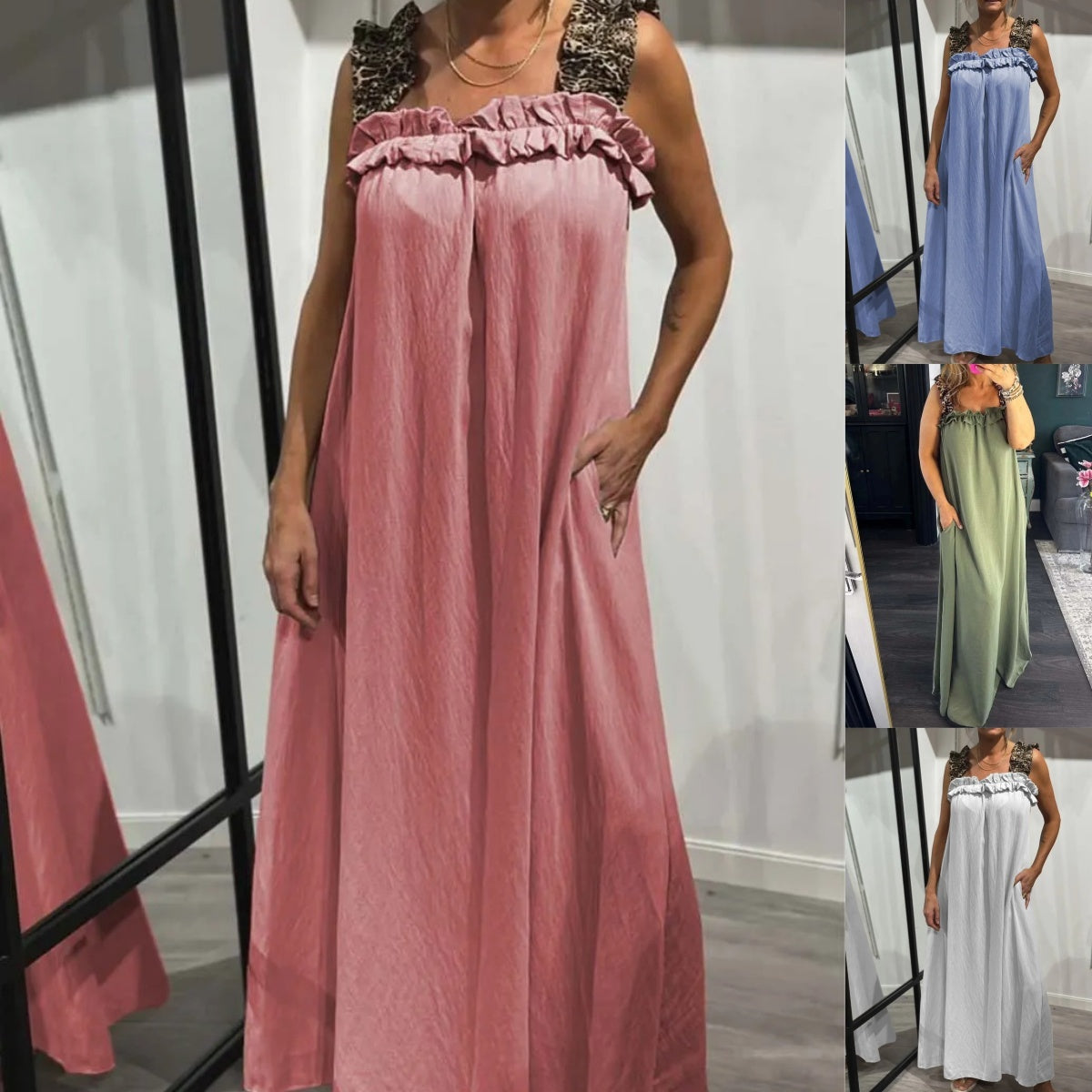 Feza - Casual mouwloze jurk met zakken
