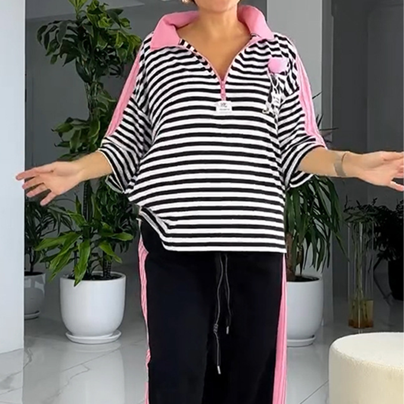Tina | Trendy Gestreepte Set