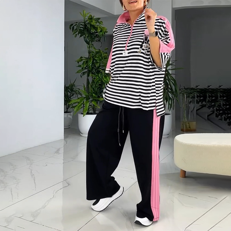Tina | Trendy Gestreepte Set