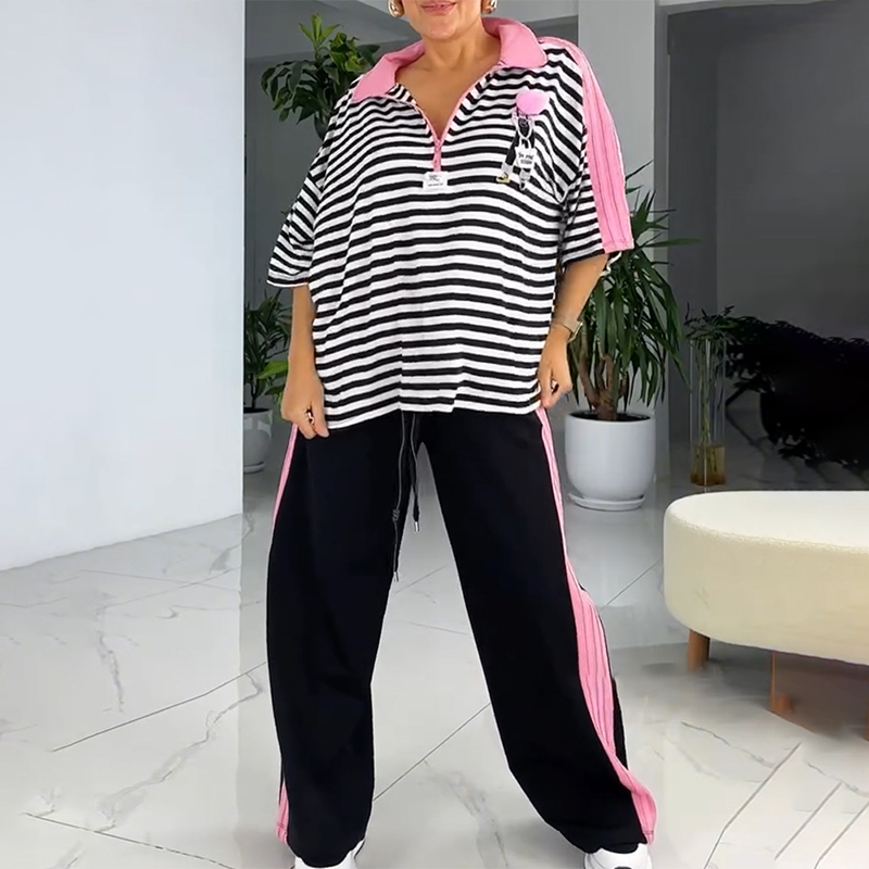 Tina | Trendy Gestreepte Set