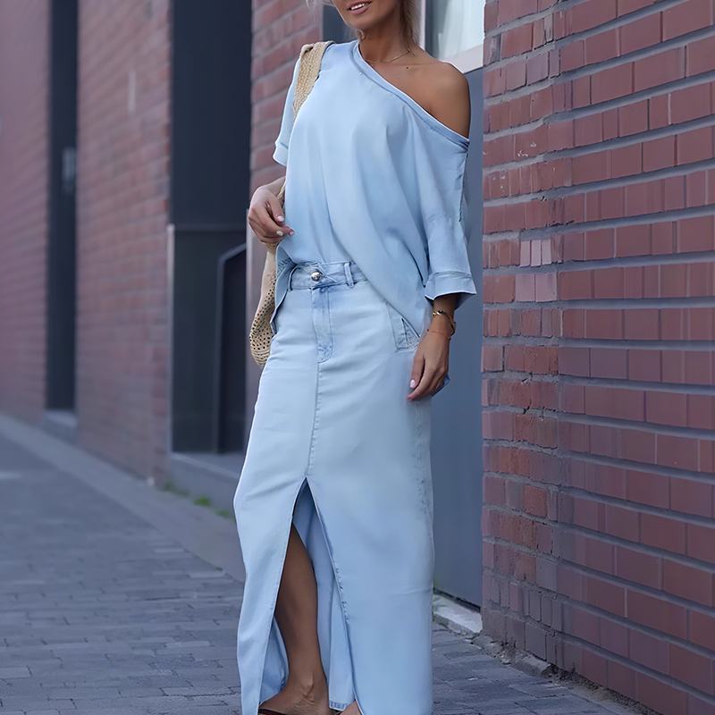 Elena – Denim Chic Set