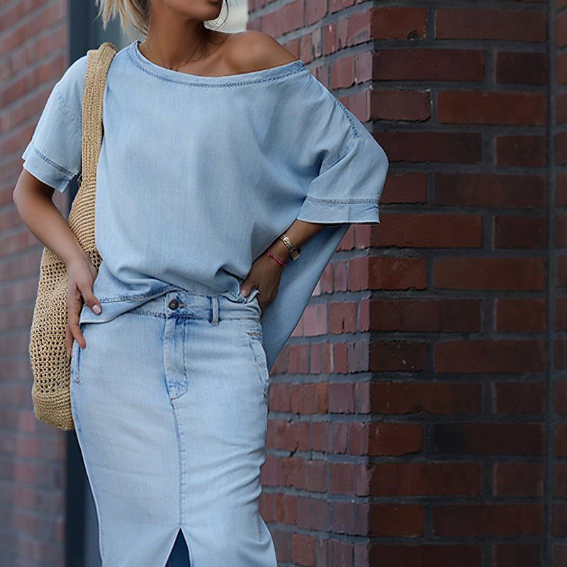 Elena – Denim Chic Set