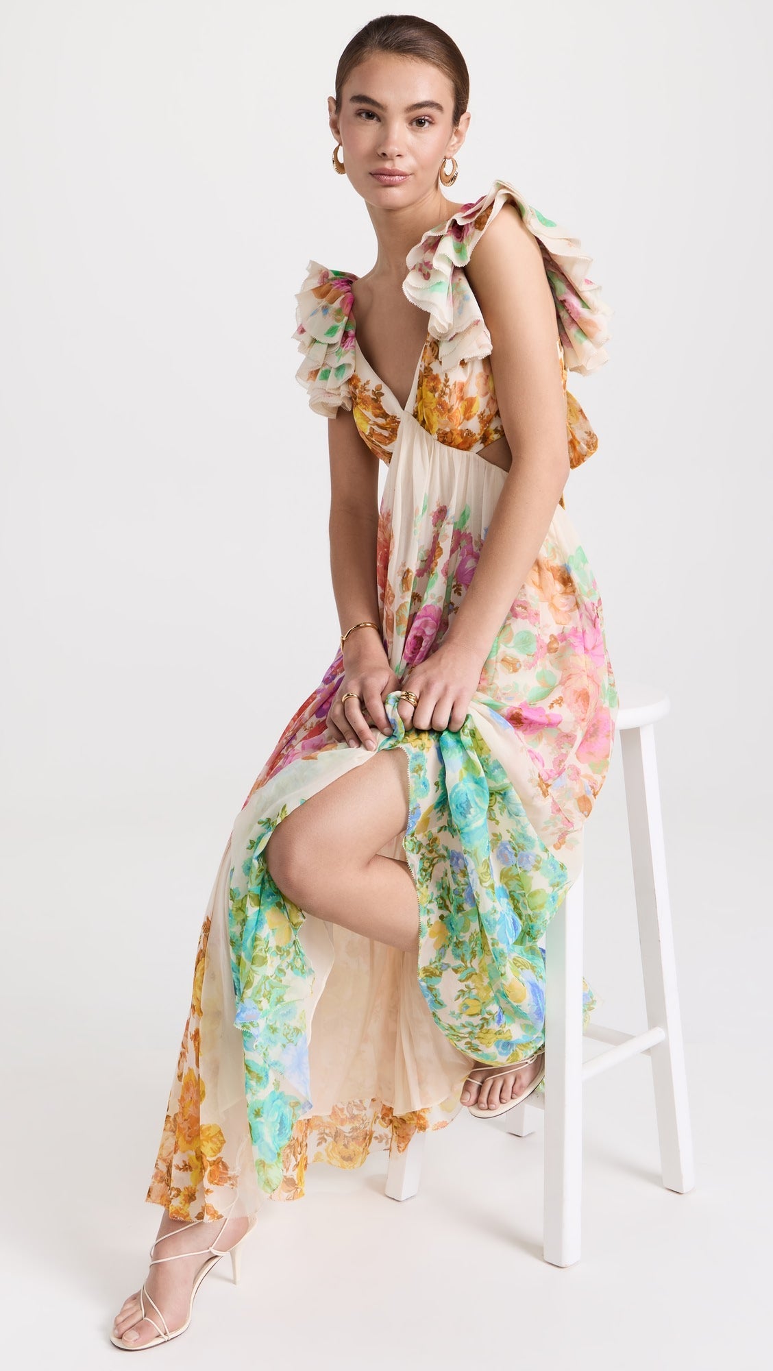 Liva | Maxi Jurk met Bloemenprint